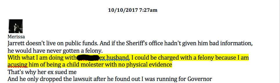 Merissa Hamilton Child Molestation Accusations